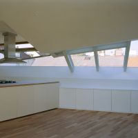 Rooftop 02, Dachgeschossausbau, Innenraum, Küche, Wohnraum, Foto